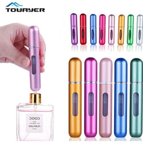 5/8/20ml Refillable Mini Perfume Bottle Portable Aluminum Atomizer 5ml Refill Perfume Spray Bottle Cosmetic Container For Travel
