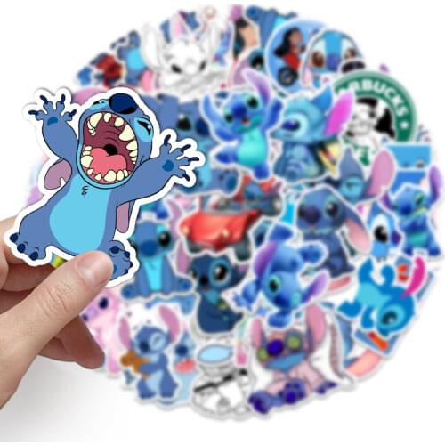 58 pcs/set disney Lilo &stitch stickers cartoon anime figure stitch Graffiti Waterproof stickers kids Toy decoration sticke