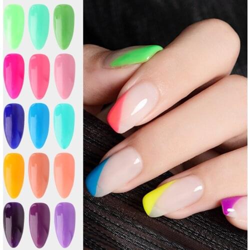 6ml Pure Color Gel Nail Polish Semi-Permanent Varnish Nude Pink Mint Blue Summer Art Top UV Hybrid Glue Manicure Gellac PP1571