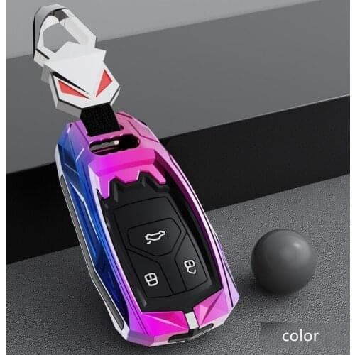 Car Metal Key Protect Case Cover For Audi TT A7 A4 A4L 8S B9 Q5 2017 2018 2019 Remote Smart Key Interior Accessories