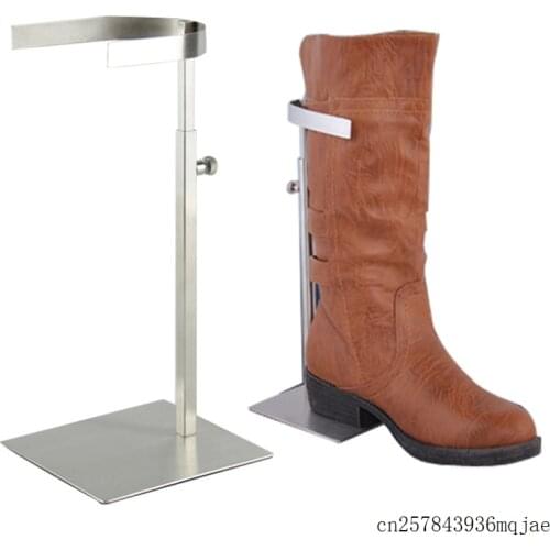 50 Pcs Kneeboot Holder Stainless Steel Shoes Display Rack High Boots Showing Stand Store Display Fixture