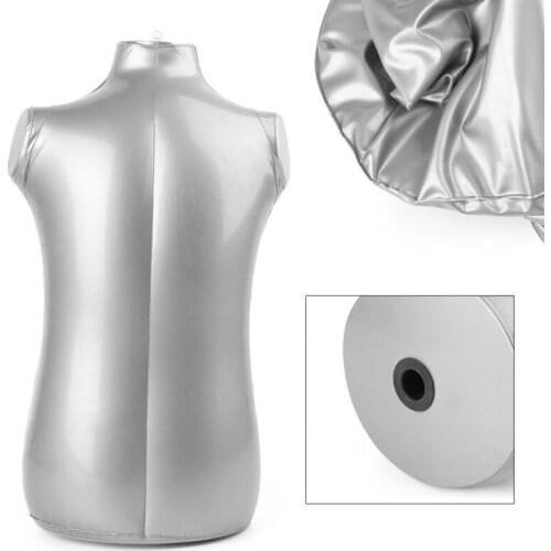 Silver Kid Half Body Inflatable Mannequin For Clothing Display Dummy Torso Model