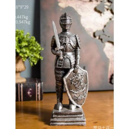 Cartoon statue Home Vintage creative bar coffee shop Roman soldier model window dressing room wine cabinet partition porch