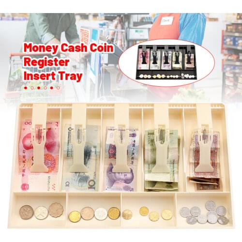 404x245x360mm Money Cash Coin Register Insert Tray Replacement Cashier Drawer Storage Cash Register Tray Box Classify Store