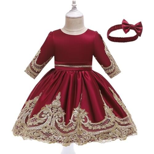 Red Girl Christmas Princess Dress kids Ceremony Halloween Wedding Birthday Party Cosplay Costume Colorful Little Girl Dresses