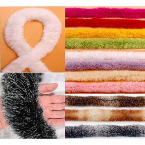 1Meter Rabbit Fur Strip Lace For DIY Crafts Quilting Winter Down Jacket Garment Decoration Accessories Supplies