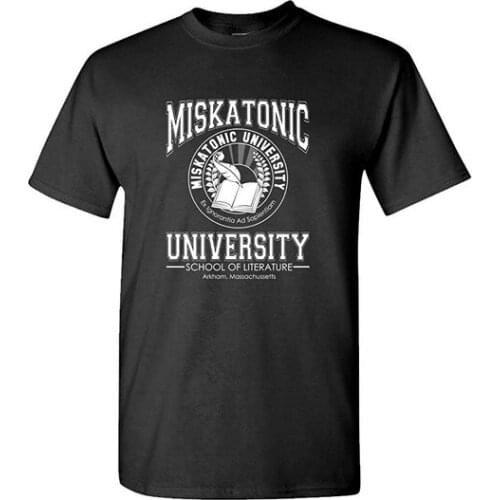 Live Nice - Miskatonic Literature - Mens Cotton T-shirt