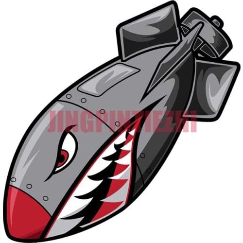 Car Stickers Vinyl Motorcycle Decal Car Window Body Decorative Bomb Flying Tiger Shark Mouth Personality Car Stickers