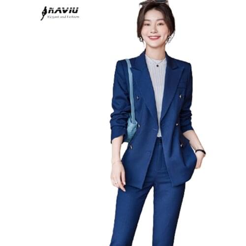 NAVIU Elegant and Fashion Women's Trouser Suits With Stripes