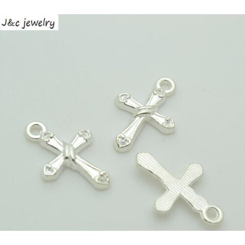 New Arrival 30 pcs/lot Alloy Charms Pendant crosses silver plated 21*14 mm Jewelry Making DIY Charms Handmade Crafts T32