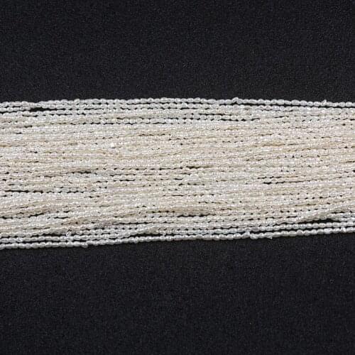 Wholesale white tiny 2mm rice shape loose freshwater pearl beads strings