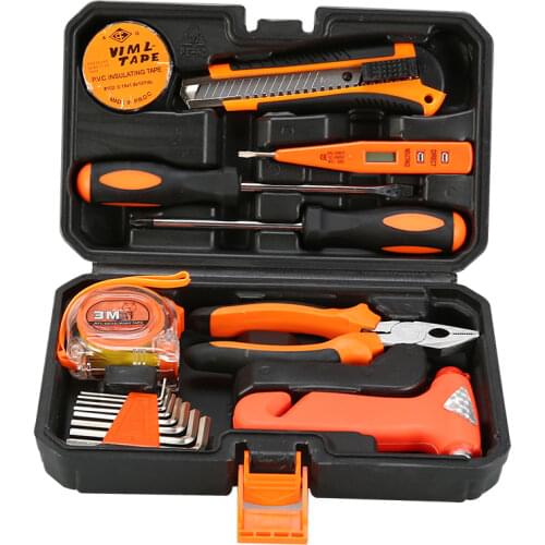 Pliers Vehicle Portable Manual Tool Set Multi-purpose Upset Hard Case Toolbox Organizer Caixa Ferramenta Household Items EK50TB