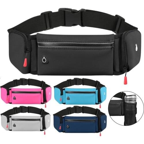 Unisex Running Waist Bag Outdoor Marathon Jogging Fitness Sport Belt Pouch Water Bottle Holder 7.5 Inch Mobile Phone Belt Bag