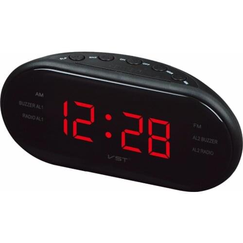Bedside Electronic Alarm Clock and Radio Receiver Tabletop FM/AM Radio Receiver with Digital LED Display Ultimate Wakener Good