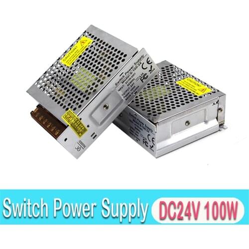Regulated 24v DC Power Supply 4.2A 100W Transformers 110v 220v AC DC24V Switch Powers Source for LED Modules Lighting CCTV Motor