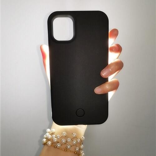 Selfie Light Phone For iPhone 11 12 promax Case For iPhone 7 8 6 6s Plus with Lights Flash Luxury For i Phone XR XSMAX X Cover