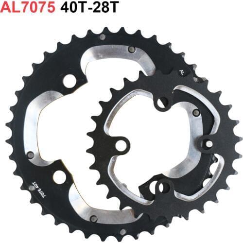 AL7075 MTB Chain Ring 64/104 BCD 28T 40T Bicycle Chainring 2*10S Double Crankset Chainwheel 9S 10S Road Bike Crank Set Chainset