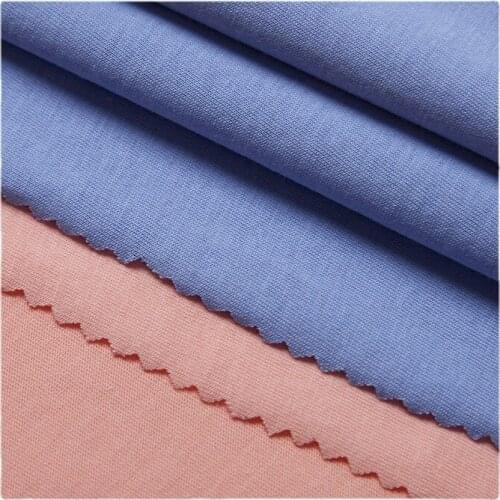 Width 66" Combed Cotton Popular Solid Color Comfortable Soft Sunscreen Fabric By The Yard For T-Shirt Vest Material