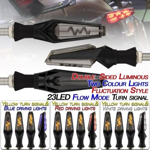 23LED Turn Signal Light for Motorcycle Amber Turn Signals Built Flasher Relay Flashing LED Indicators Lamp Double-sided Blinker