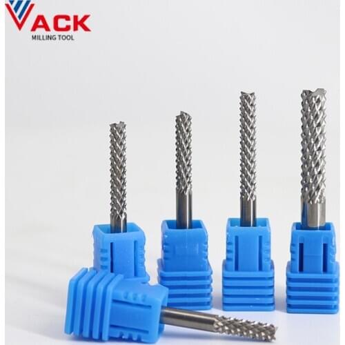 VACK 1Pc Carbide Tungsten Corn Cutter Cutting PCB Milling Bits End Mill Cnc Router Bits For Engraving Machine 3.175/4/6mm Shank