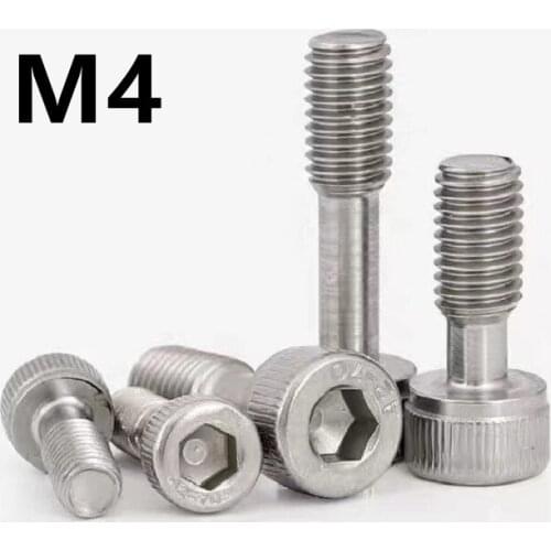 10PCS M4x10/12/14/16/18/20/25/30mm 304 Stainless Steel Loose Screw Half-tooth Bolt Hexagon Short Head Anti-falling Screw
