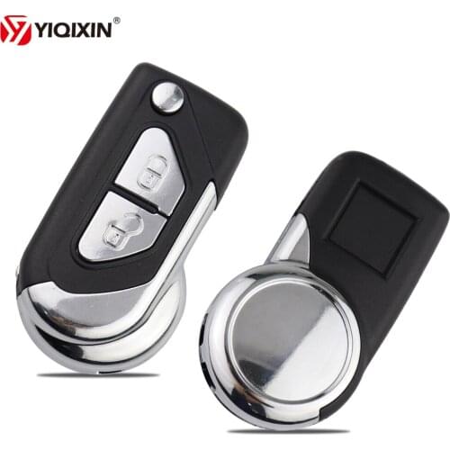 YIQIXIN Flip Folding Remote Key Fob Case Shell For Citroen DS3 2/3 Button Uncut VA2 Key Blade Replacement Housing Cover
