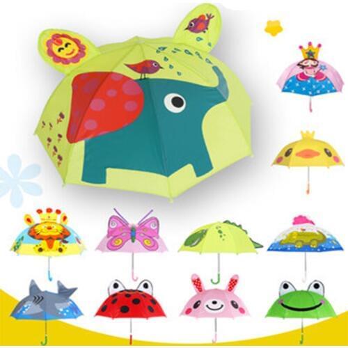 3D Cute Cartoon Rain Umbrella For Children Small Umbrellas Kids Umbrella For Boys And Girls Fashion Non-automatic Umbrella