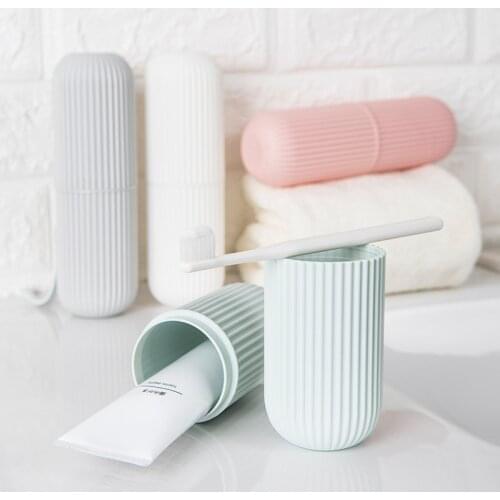 1PC New Portable Toothpaste Toothbrush Holder Case Non-Slip Strip Germproof Storage Box Plastic Couple Bathroom Accessories