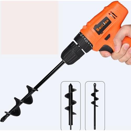 1pcs Garden Planter Spiral Drill Bit Flower Bulb Hex Shaft Auger Yard Gardening Bedding Planting Post Hole Digger Tools
