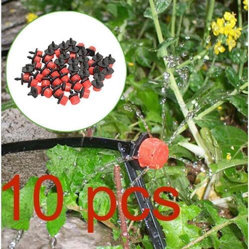 10pcs Micro Flow Dripper Drip Head 1/4 Inch Hose Garden Irrigation System new