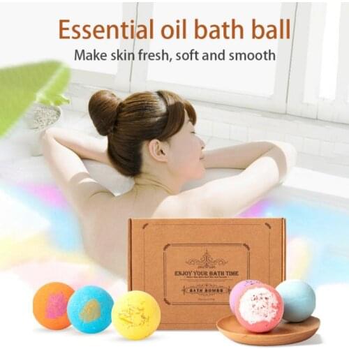 12 PCS Essential Oil Petal Deep Sea Body Bath Salt Ball Set Natural Low Foam Bubble Bath Bombs Ball For Female SPA Or Foot Bath