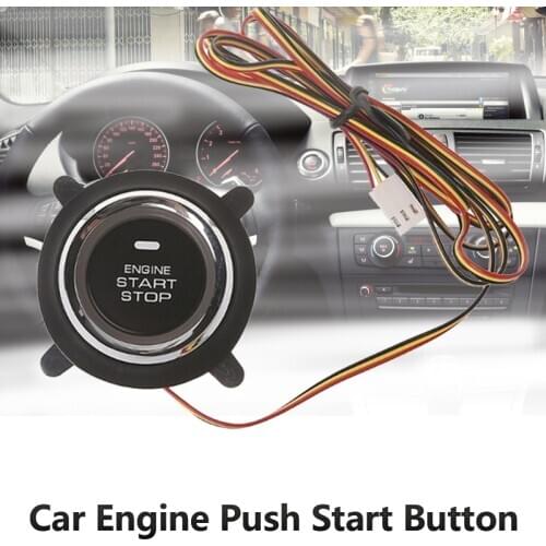 12V Car Engine Push Start Button for PKE Smart Key Push Button Car Ignition Engine Button Switch Keyless Start Ignition Starter