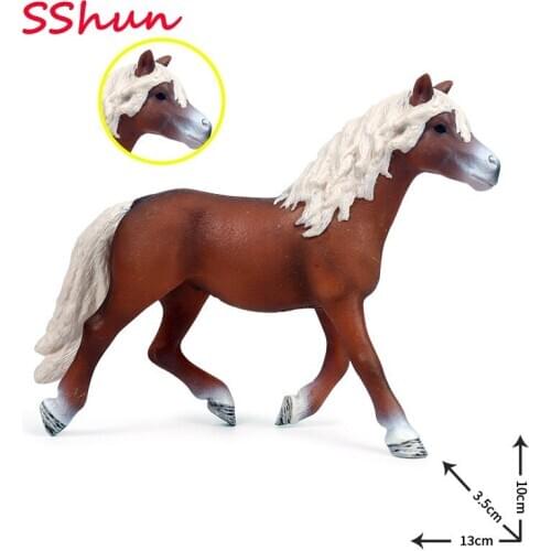 13*3.5*10CM Simulation Wild Animal Horse Model Farm Mahaflin Stallion Maxima Decoration Childrens Toy Decoration