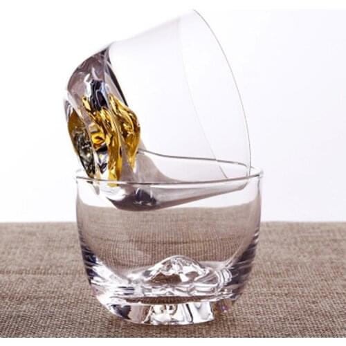2 Pcs/lot creative Mount Fuji shaped fashion water glass party beer whiskey shot wine glass cups GLA-74