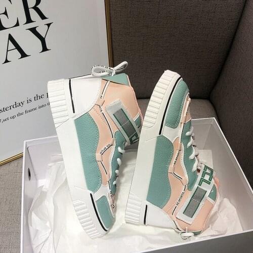 2021 New Womens Shoes High Top shoes Fashionable Casual Shoes Board Sneaker For Women 35-40