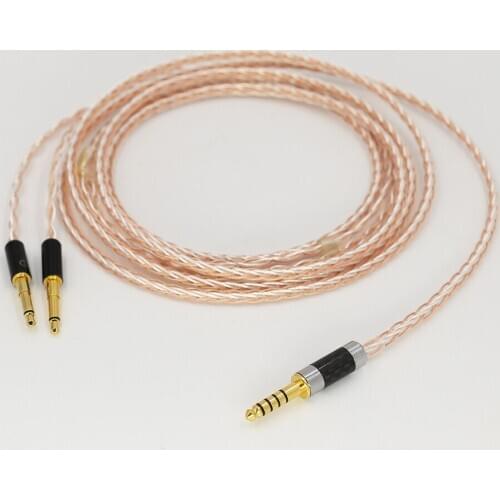 Audiocrast 8cores Headphones Cable 3.5 stereo Audio Plug Audio Upgrade Cable For Meze 99 Classics/Focal Elear