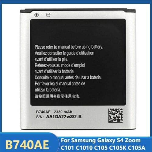 Original Replacement Phone Battery B740AE For Samsung Galaxy S4 Zoom C101 C1010 C105 C105K C105A Rechargeable Battery 2330mAh