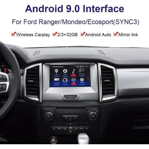 Android system car GPS navigation Video interface for Ford Ranger/Mondeo/Ecosport multimedia player Youtube, Carplay