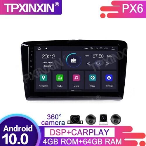 64G Android 10.0 For Volkswagen Santana 2012-2017 Car Multimedia Player GPS Navigation Headunit Radio Audio Stereo Tape Recorder