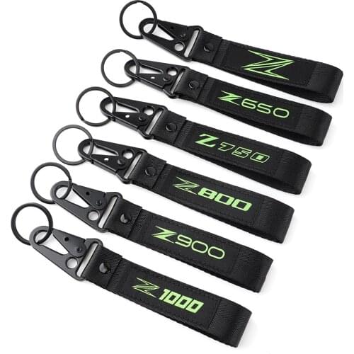 Key Holder Collection Keychain For Z650 Z900 Z800 Z750 Z400 Z1000 Z 400 650 800 900 1000 SX Motorcycle Embroidery Keyring Black