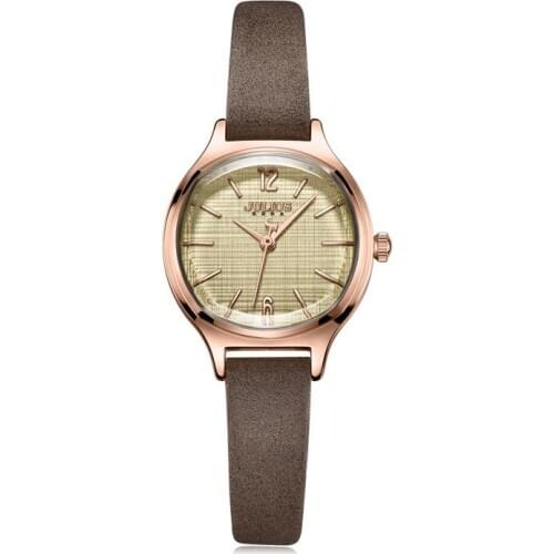 Lady Womens Watch Small Fine Fashion Retro Style Hours Real Leather Bracelet Classic Girls Birthday Christmas Gift Julius Box