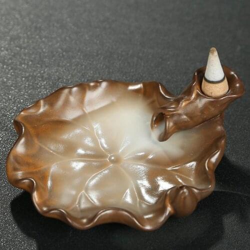 Tea incense altar ornaments back incense burners aromatherapy incense road ceramic furnace Buddhist supplies