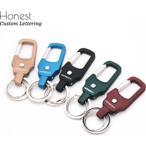 Honest Men Women Custom Lettering KeyChain Gift For Car Key Chain Holder LED Lighting Keychains Bag Pendant Lovers Best Gift