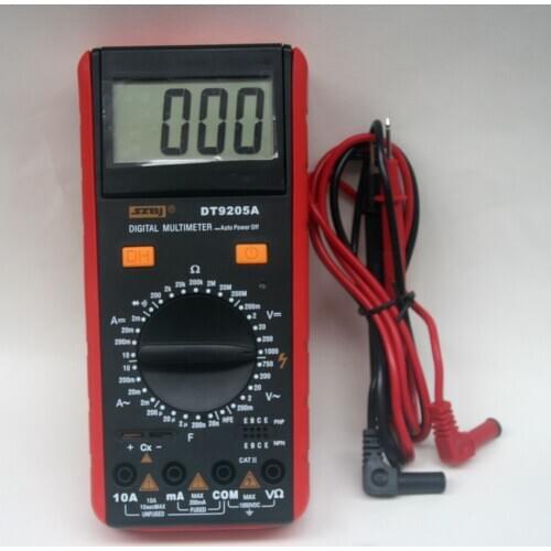 Shenzhen Binjiang Instrument DT9205A Digital Multimeter Capacitor Full Protection No Burn Buzzer Automatic Shutdown