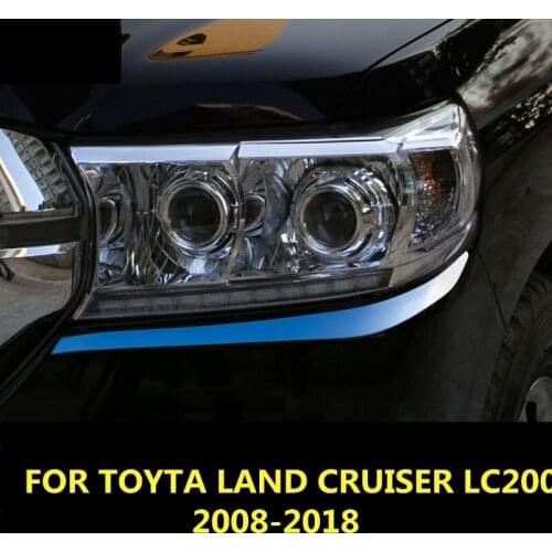 FOR TOYTA LAND CRUISER LC200 2008-2018 Headlights Eyebrows Eyelids Accessories Front Headlamp Eyebrows Styling Auto Accessories