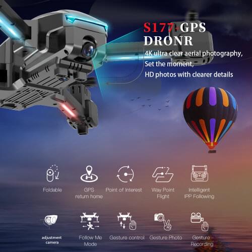 2020 NEW RC S177 Drone with HD Aerial Video Camera 4K RC Drones 2.4G/5G RC Helicopter FPV Quadrocopter Drone Foldable toy PK E58