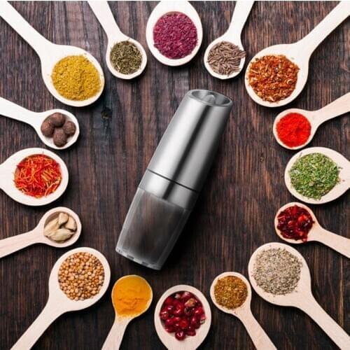 Electric Automatic Mill Pepper and Salt Grinder LED Light Peper Spice Grain Mills Porcelain Grinding Core Mill Kitchen Tools