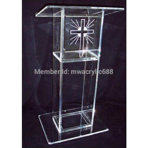 Free Shipping Popularity Beautiful Cheap Clear Acrylic Lectern church pedestal pulpit