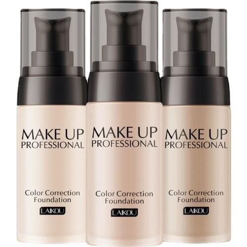 Laikou 40ML Makeup Base Face Liquid Foundation BB Cream Concealer Moisturizer Oil Control Waterproof Make Up Professional