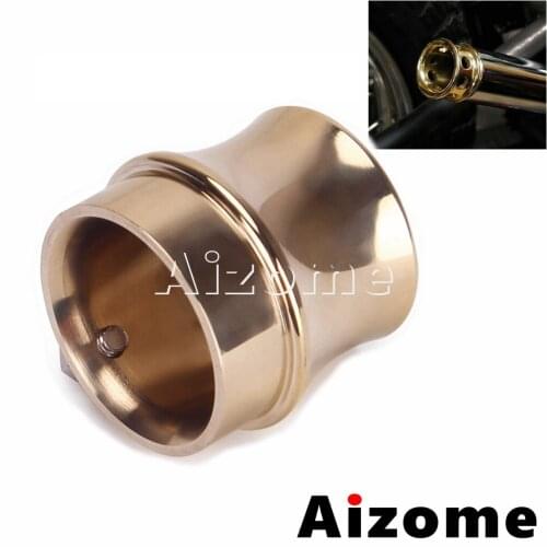 Motorcycle Brass Retro End Exhaust Pipe 2 inch Muffler Tip for Harley Triumph Sportster Big Twin XS650 Custom Chopper Bobber